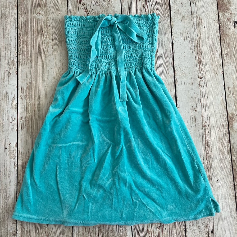 Juicy Couture Babydoll Velour Tie Front Top S xs 02 4 vintage y2k